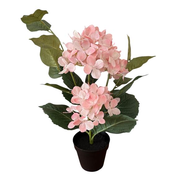 IKEA FEJKA Artificial Indoor/Outdoor Light Pink Hydrangea Potted Plant 18" - Picture 2 of 4